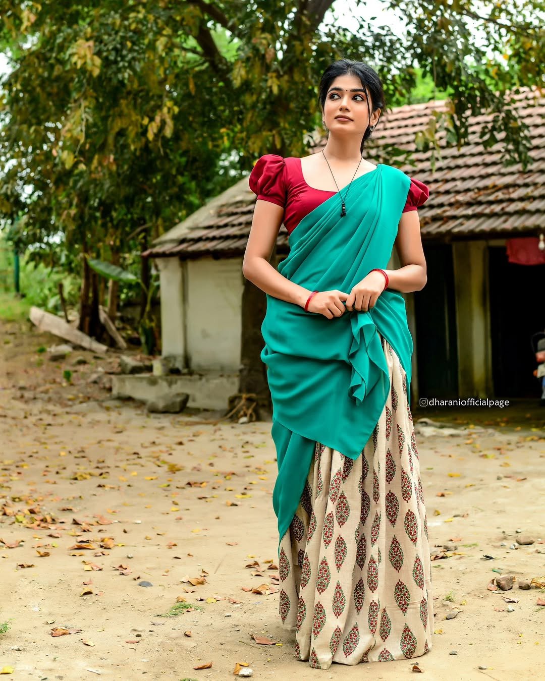 Green bridal saree look